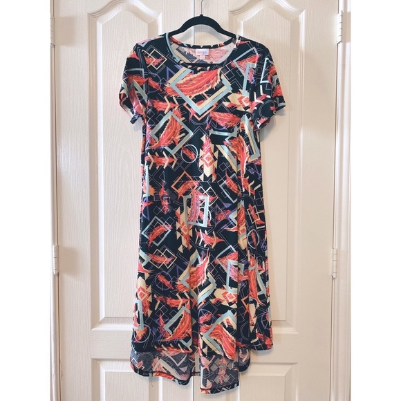 LuLaRoe Carly multicolored dress size XS - Picture 3 of 11